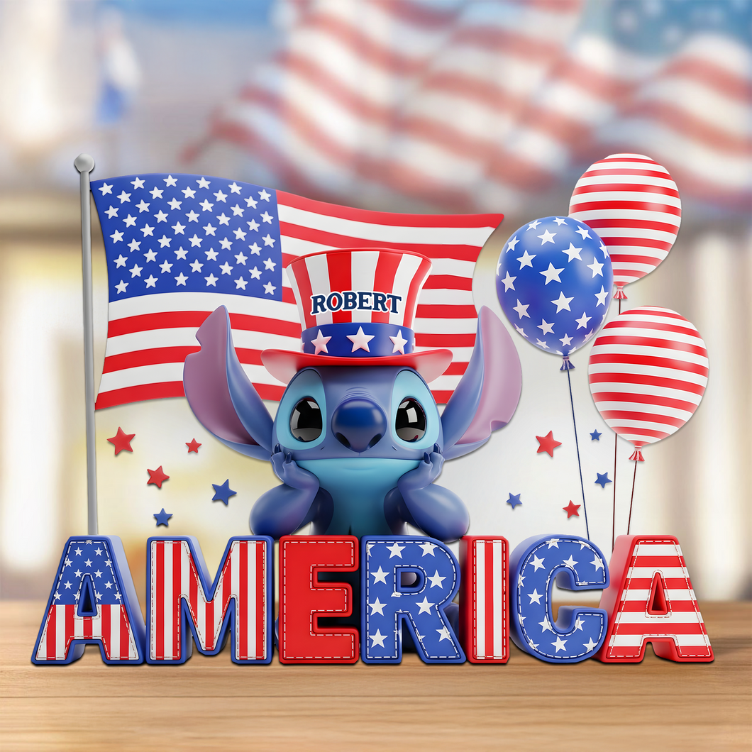 Celebrate Freedom – Independence Day Acrylic Plaque – Personalized Gift for Americans Shaped Plaques PopCulturePrints