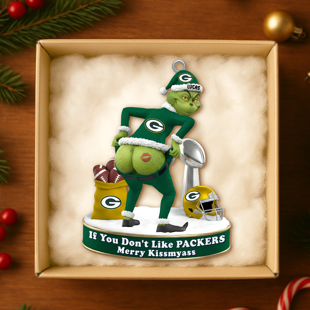 Funny Grinch Christmas Ornament - Personalized Gift for Sport Lovers Ornament PopCulturePrints
