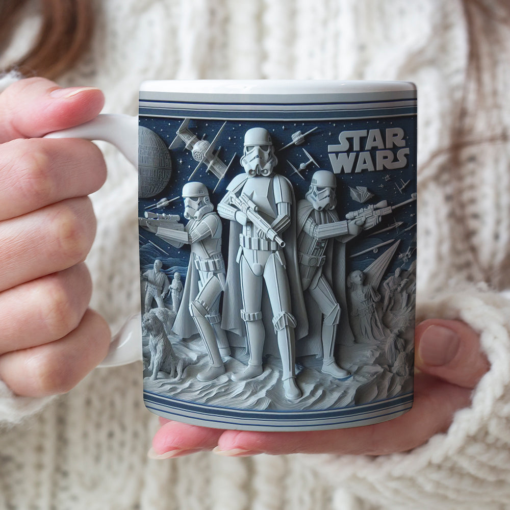 Personalized Star Wars Fan Coffee Mug - Galactic Stormtroopers Design