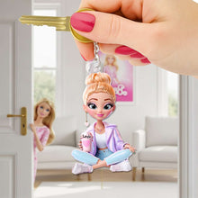 Load image into Gallery viewer, “Unlock Happiness with Every Key!” - Adorable Doll Acrylic Keychain - Personalized Gifts For Her Keychains PopCulturePrints

