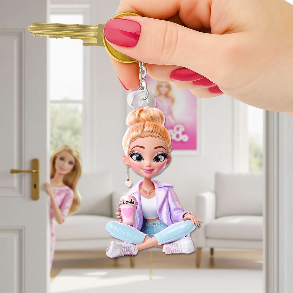 “Unlock Happiness with Every Key!” - Adorable Doll Acrylic Keychain - Personalized Gifts For Her Keychains PopCulturePrints