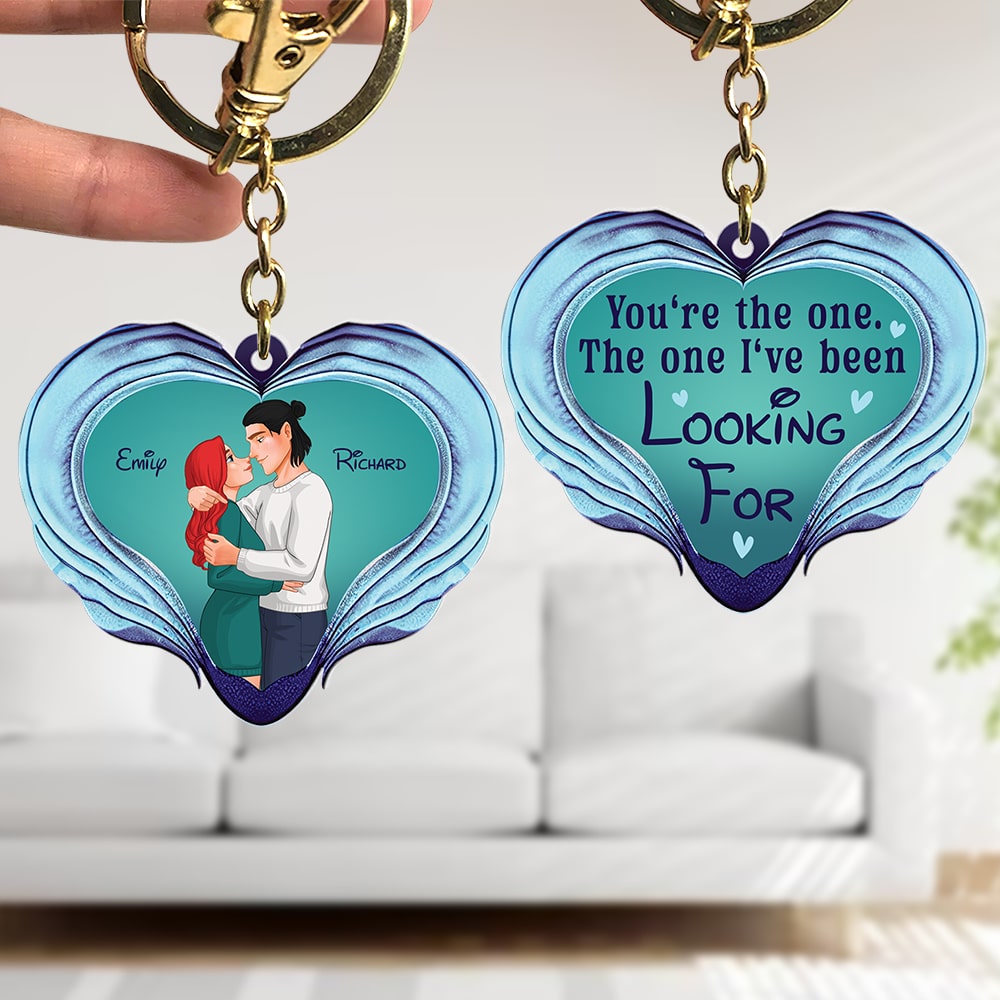 Personalized Couple Keychain - You're The One Gift Keychains PopCulturePrints