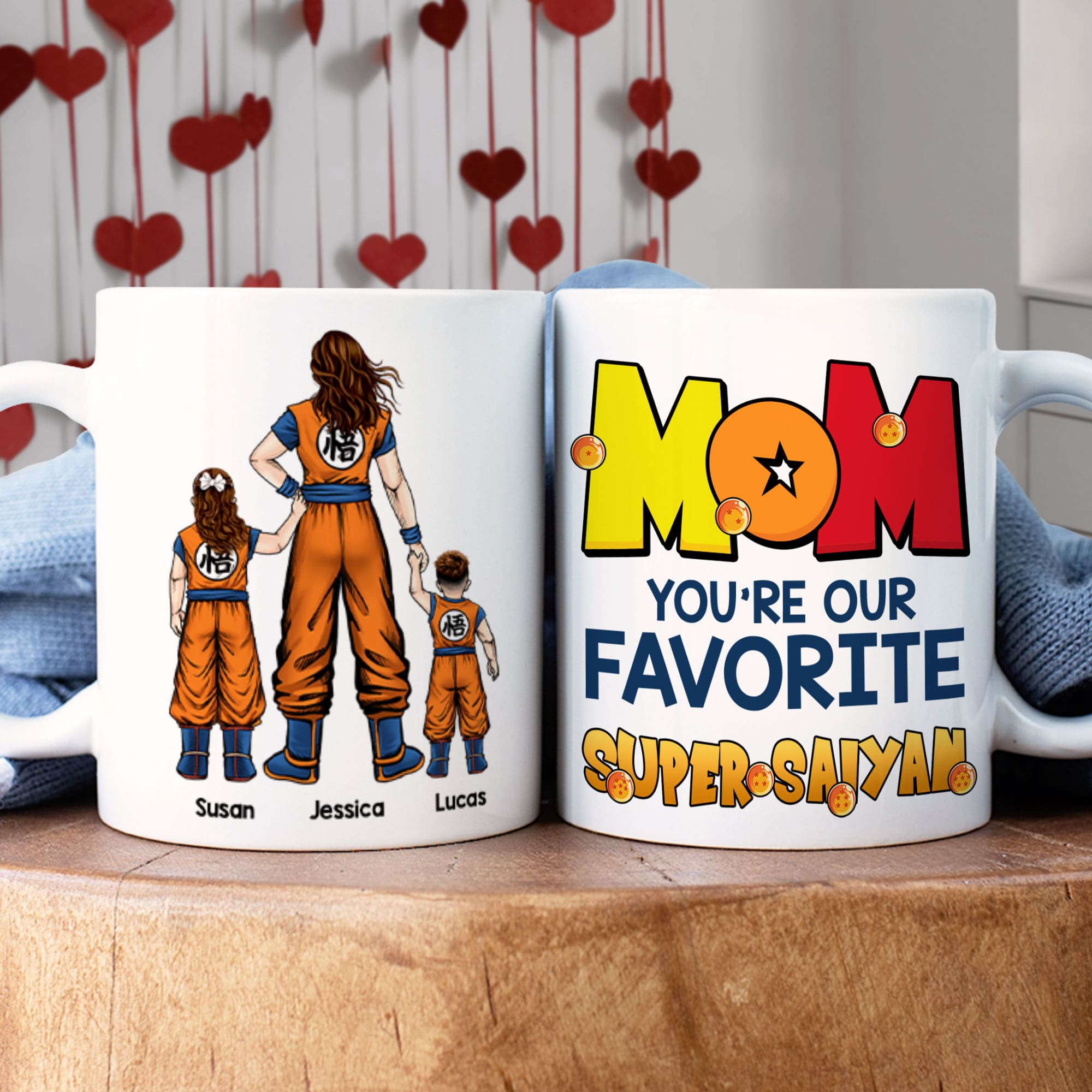 Custom Super Mom Coffee Mug | Personalized Anime Family Gift Coffee Mug PopCulturePrints