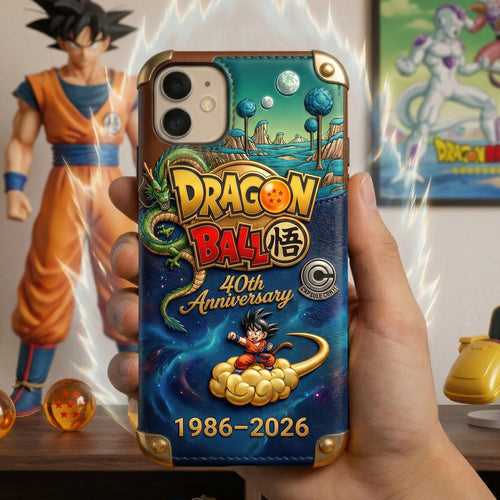 “Celebrate 40 Years of Epic Adventure!” - Personalized Dragon Ball Phone Case - Gift for Fans of Pop Culture Phone Case PopCulturePrints