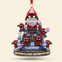 Load image into Gallery viewer, “Bringing Joy from Grandpa's Factory!” Personalized Christmas Ornament Gift for Grandparents, Kids, and Family Ornament PopCulturePrints
