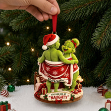 Load image into Gallery viewer, You Had Me at Naughty - Funny Couple Moments Christmas Ornament - Personalized Gift for Couples
