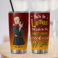 Load image into Gallery viewer, Personalized Lumos Love Quote Travel Tumbler
