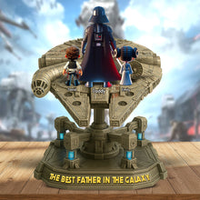 Load image into Gallery viewer, &quot;The Best Father in the Galaxy&quot; - Personalized Acrylic Plaque - Gift for Dad, Grandpa, and More Shaped Plaques PopCulturePrints
