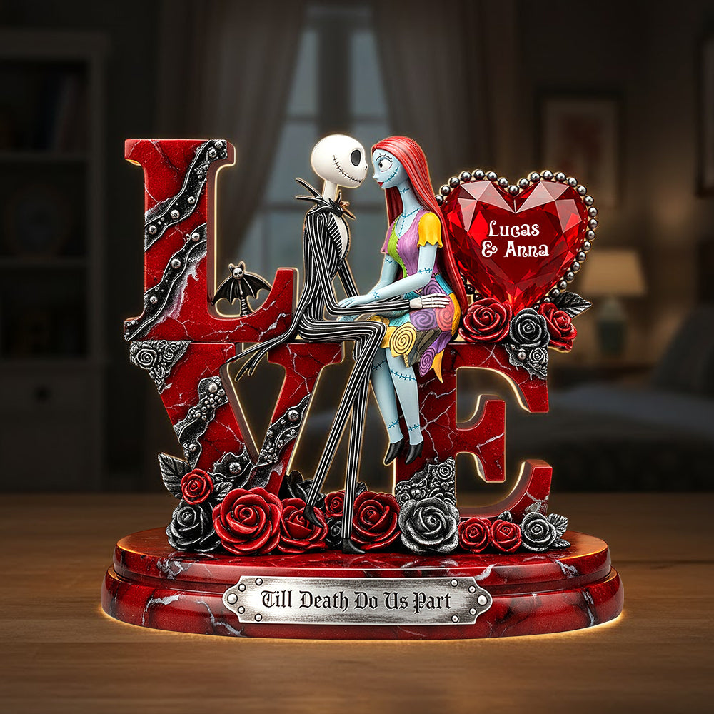 Till Death Do Us Part - Personalized Acrylic Light Box for Couples Light Box PopCulturePrints