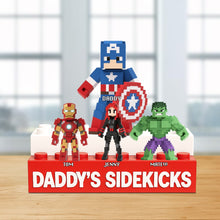 Load image into Gallery viewer, “Heroes are Made, Not Born” – Pixel Super Dad Plaque - Personalized Gifts for Dads, Grandpas, and More Shaped Plaques PopCulturePrints
