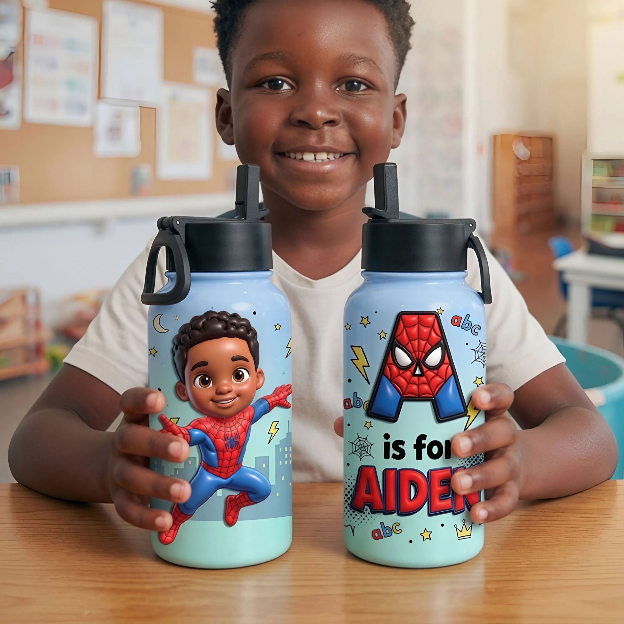 “Every Hero Needs a Sidekick” - Champion Kid Tumbler, Personalized Custom Photo Gift for Kids