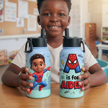 Load image into Gallery viewer, “Every Hero Needs a Sidekick” - Champion Kid Tumbler, Personalized Custom Photo Gift for Kids

