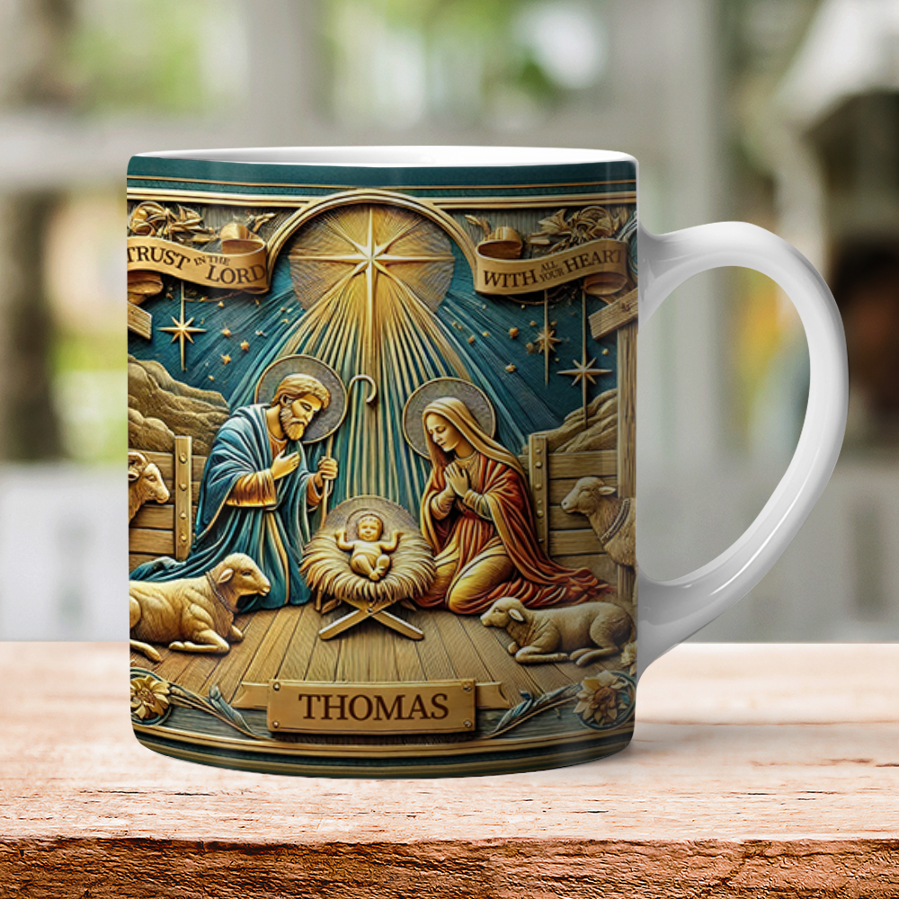 Personalized Jesus Lover Coffee Mug - Trust In The Lord Coffee Mug PopCulturePrints