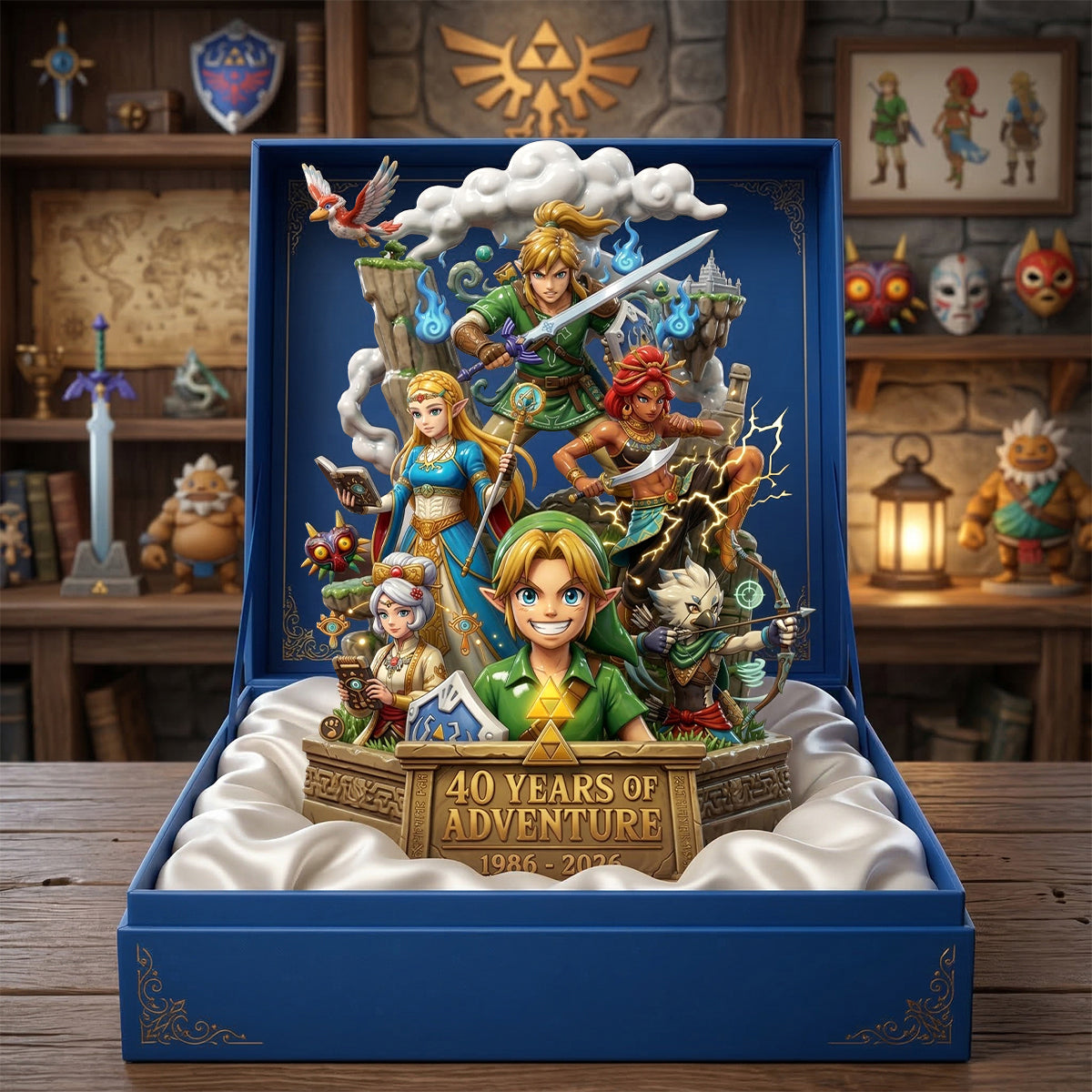"Celebrate 40 Years of Adventure!" – Personalized 40 Years of Adventure & Courage Shaped Plaque – Custom Gift for Fans and Gamers Shaped Plaques PopCulturePrints