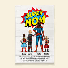 Load image into Gallery viewer, Custom Super Dad Canvas Print with Superhero Family Poster &amp; Canvas PopCulturePrints
