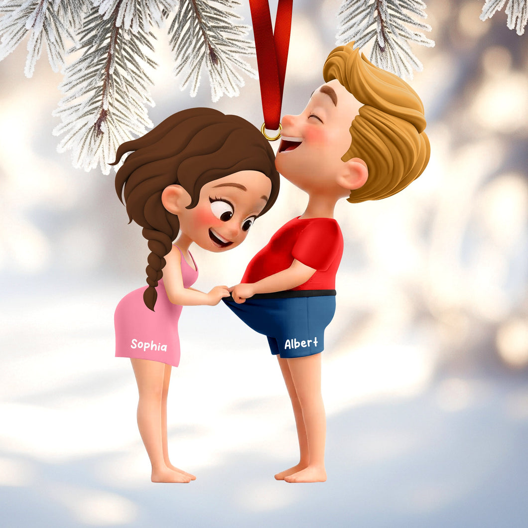 Together Forever: Personalized Funny Couple Ornament Ornament PopCulturePrints