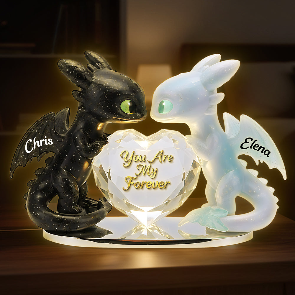 You Are My Forever - Cute Couple Acrylic Light Box - Personalized Gifts for Couples Light Box PopCulturePrints