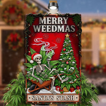 Load image into Gallery viewer, Merry Weedmas Metal Sign - Personalized Gift for Smokers Metal Signs PopCulturePrints
