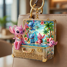 Load image into Gallery viewer, “Traveling Partners for Life” - Cute Traveling Mom Keychain - Personalized Gift for Moms, Grandma, and Kids Keychains PopCulturePrints
