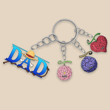 Load image into Gallery viewer, Personalized Pirate Dad Keychain with Custom Charms Keychains PopCulturePrints
