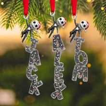 Load image into Gallery viewer, Embrace the Spookiness: Playful Spooky Name Art Ornament - Personalized Christmas Gift Ornament PopCulturePrints
