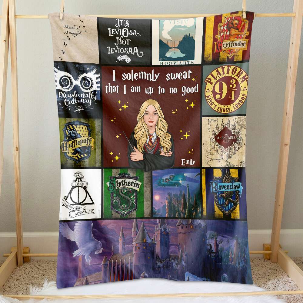 Personalized Magic School Blanket for Harry Potter Fans