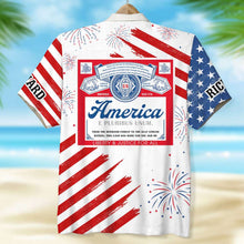 Load image into Gallery viewer, Personalized Patriotic Hawaiian Shirt for Dad Hawaiian Shirts PopCulturePrints
