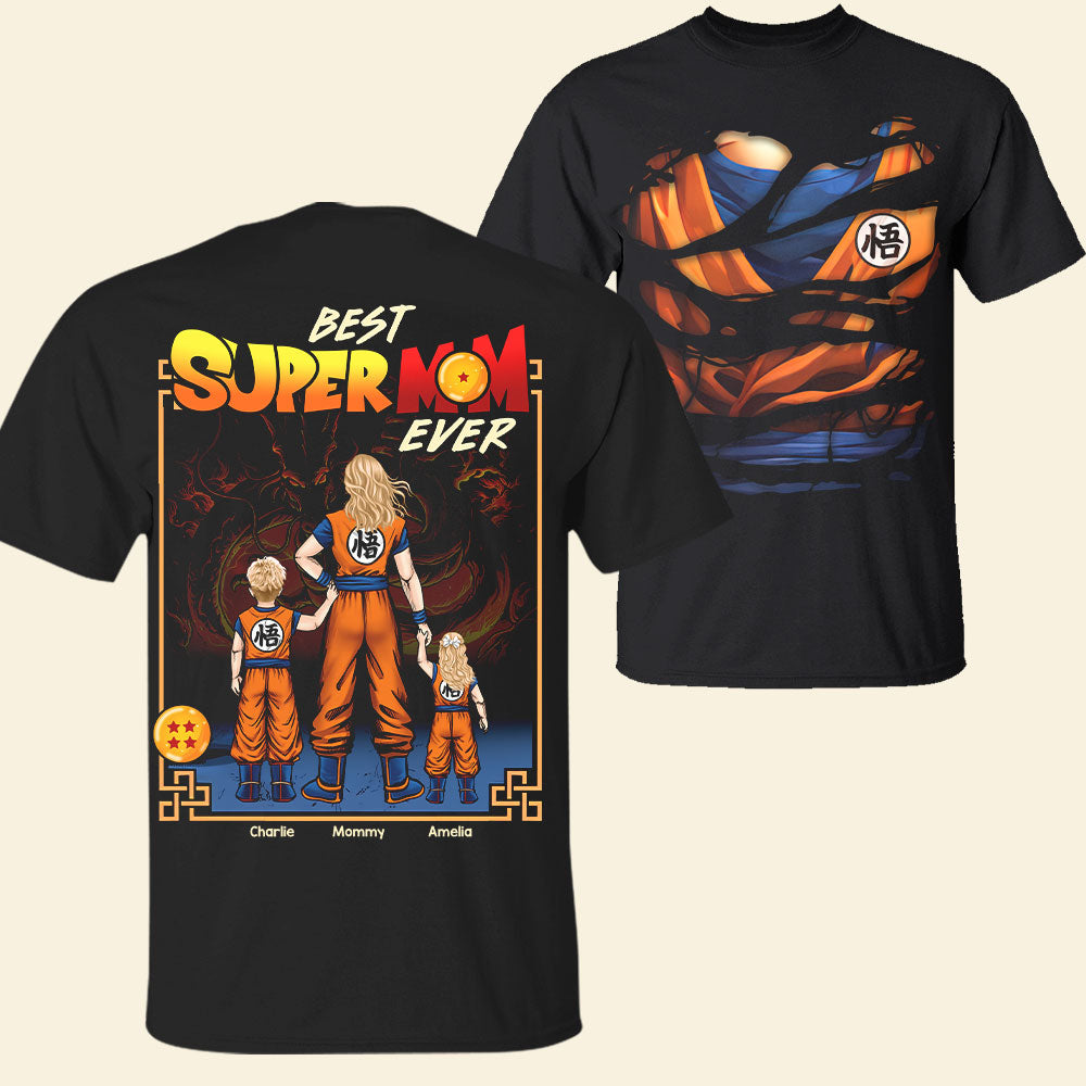 “Best Super Mom Ever” - Personalized Shirt for Moms & Grandmas Shirts PopCulturePrints