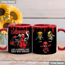 Load image into Gallery viewer, Dadpool Personalized Mug - Custom Psychopath Accent Mug
