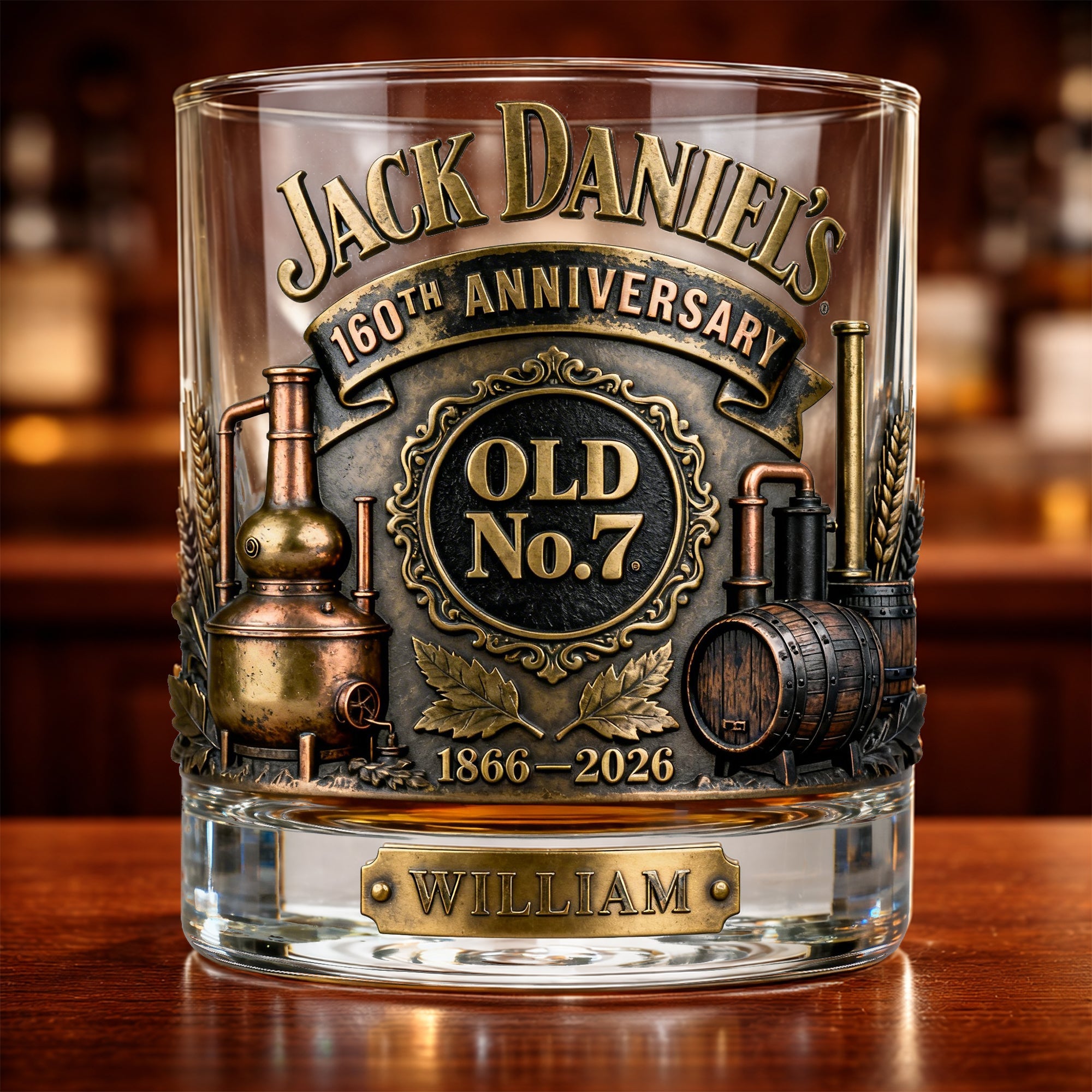 "Celebrate 160 Years of Heritage with Custom Glass – Perfect Gift for Drink Lovers!" Glass PopCulturePrints