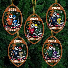 Load image into Gallery viewer, Custom Football Ornament for Couples - Personalized 2024 Valentine’s Day Gifts Ornament PopCulturePrints
