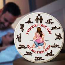 Load image into Gallery viewer, I F***ing Love You - Personalized Naughty Couple Plaque Shaped Plaques PopCulturePrints
