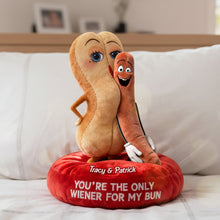 Load image into Gallery viewer, You're the Only Bun for My Wiener - Fun Property Couple Custom Shape Pillow Pillow PopCulturePrints
