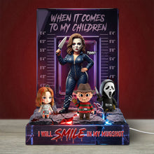 Load image into Gallery viewer, "When It Comes To My Children, I Will Smile In My Mugshot" - Fun Crime Mom Acrylic Light Box - Personalized Gift for Moms and Grandmas Light Box PopCulturePrints
