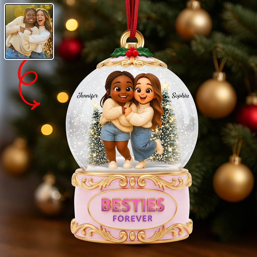 "Besties Forever!" - Custom Christmas Ornament for Best Friends Ornament PopCulturePrints
