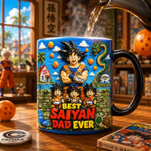 Load image into Gallery viewer, “Best Saiyan Dad Ever” - Personalized Legendary Dad Magic Coffee Mug - Perfect Gift for Dad and Grandpa Coffee Mug PopCulturePrints
