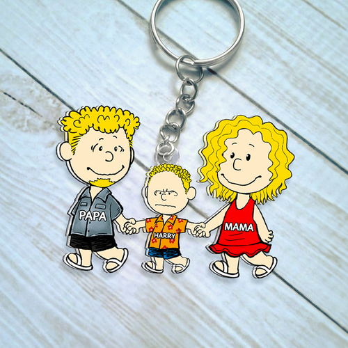 Personalized Family Keychain - Unique Gift for Parents and Kids Keychains PopCulturePrints