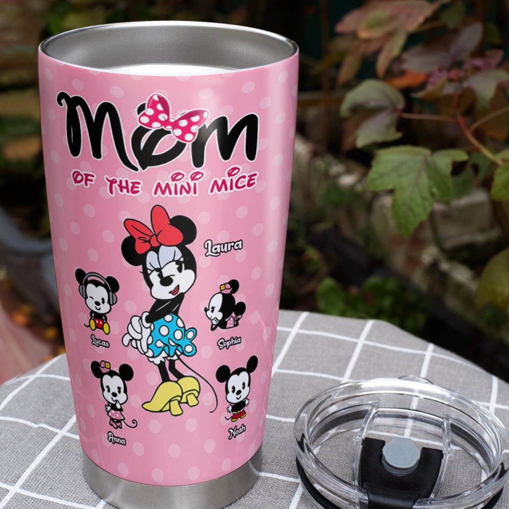 Customizable Tumbler for Moms - Mini Mice Theme Tumbler Cup PopCulturePrints