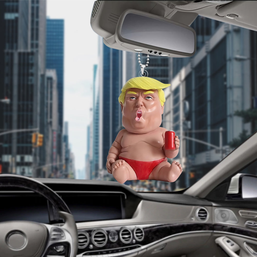 Funny Baby Trump Car Hanging Ornament