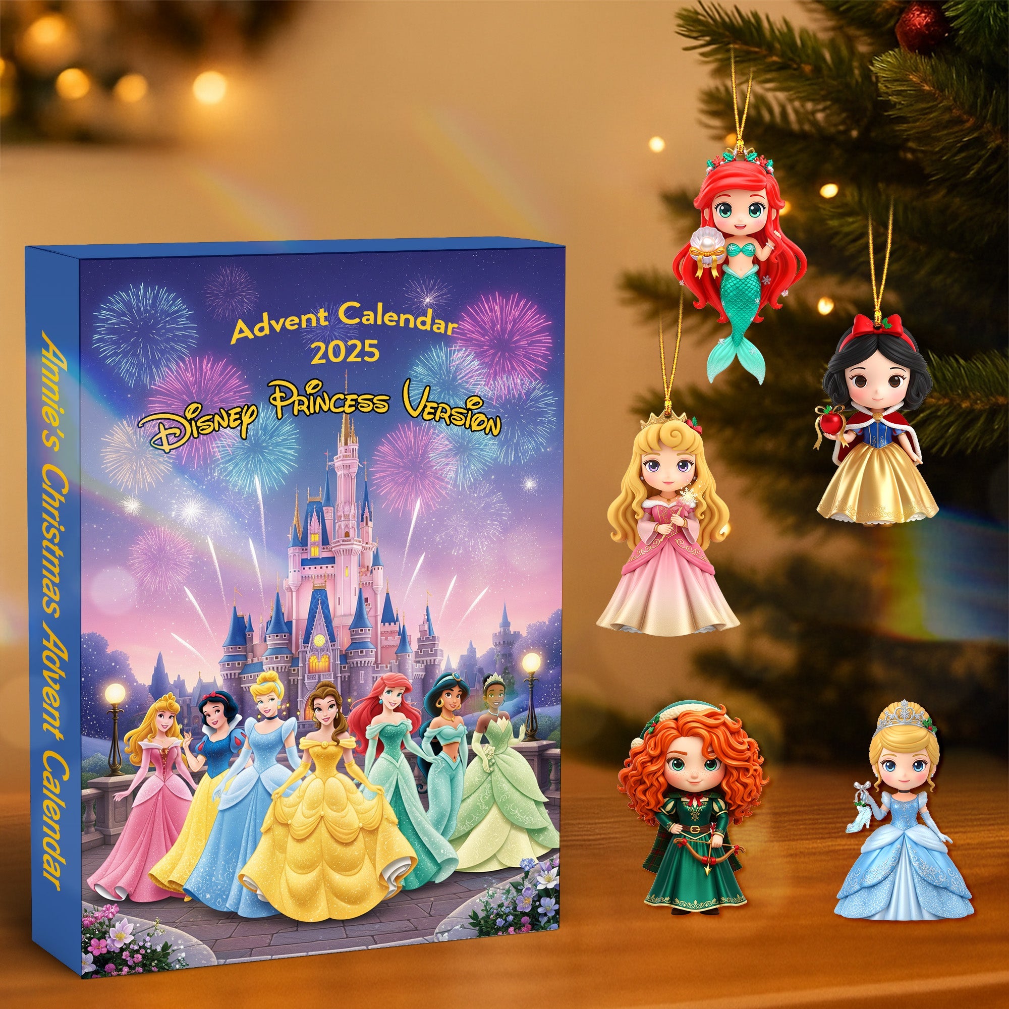 "Unlock the Magic of Christmas with Personalized Disney Princess Gifts!" - Advent Calendar, Custom gift for Kids, Ideal for Birthdays, Christmas, and Holiday Celebrations Advent Calendar PopCulturePrints