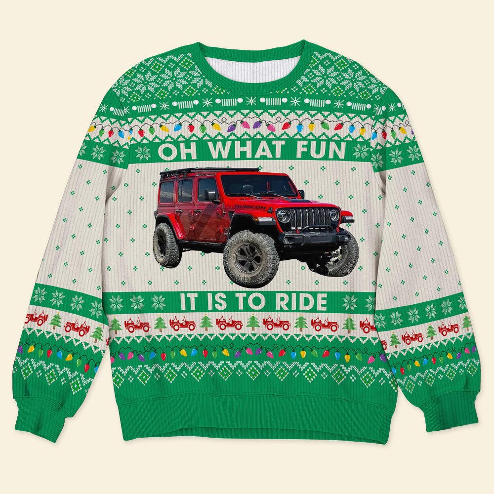 Personalized Off Road Adventure Ugly Sweater Ugly Christmas Sweater PopCulturePrints