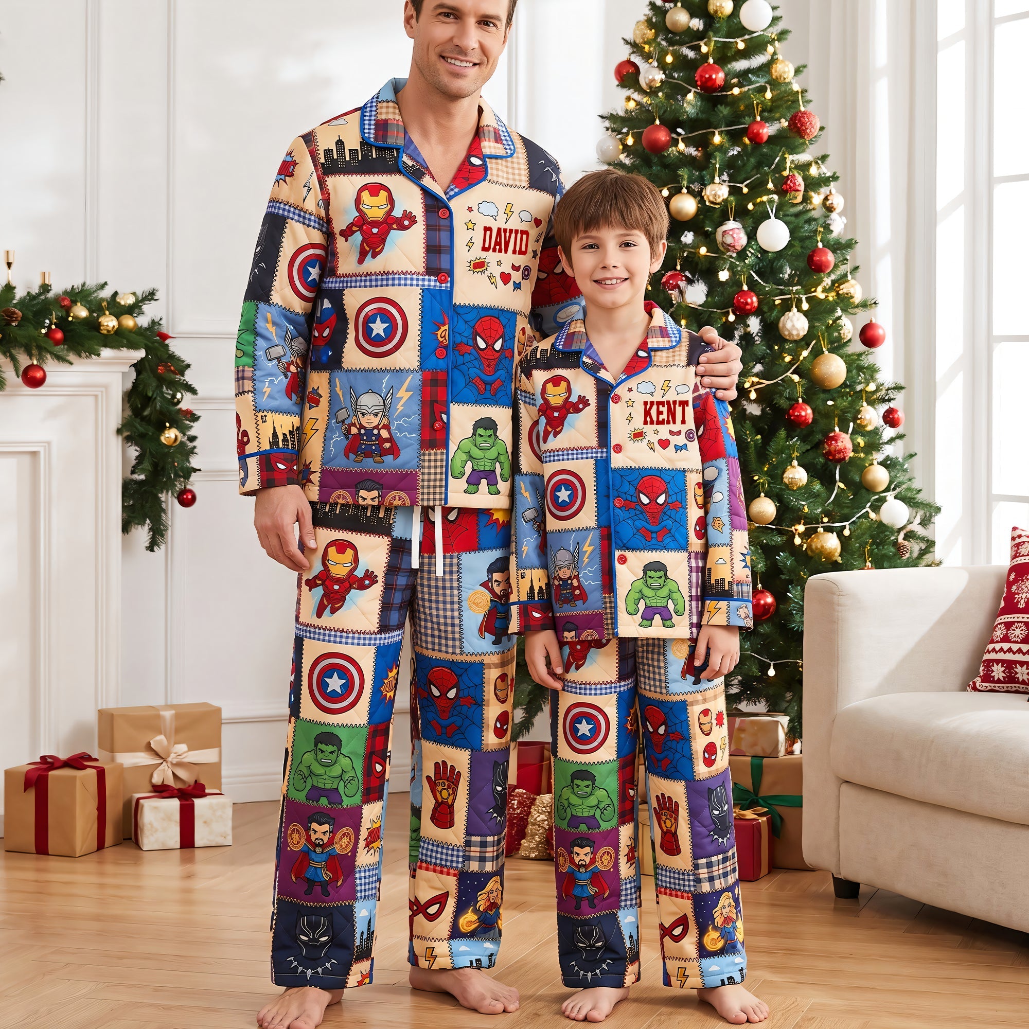 Unleash Family Adventures - Power Team Button Up Pajama Set - Personalized Gifts