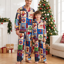 Load image into Gallery viewer, Unleash Family Adventures - Power Team Button Up Pajama Set - Personalized Gifts

