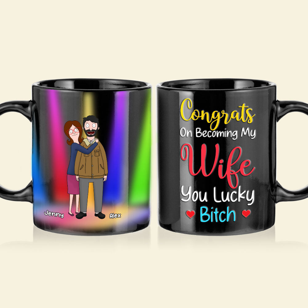 Customizable Couple Coffee Mug - Perfect Gift for Weddings, Anniversaries & Valentine's Day Gifts Coffee Mug PopCulturePrints
