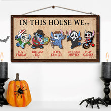 Load image into Gallery viewer, Personalized Halloween Movie Fan Wood Sign - Custom Home Decor
