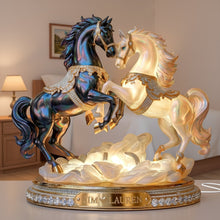 Load image into Gallery viewer, “Celebrate Your Love with a Touch of Elegance” - Luxury Horse Couple Light Box, Personalized Gift for Couples &amp; Horse Lovers Light Box PopCulturePrints
