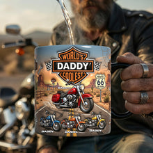 Load image into Gallery viewer, World's Coolest Daddy - Custom Motorcycle Mug for Father's Day
