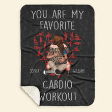 Load image into Gallery viewer, Customizable Cardio Workout Blanket - You Are My Favorite Design Blanket PopCulturePrints

