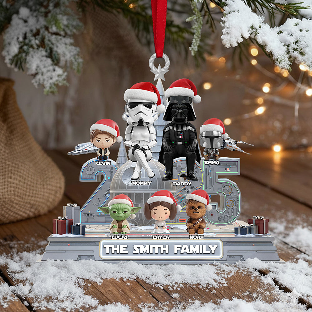 "Celebrate Togetherness with a Touch of Fun!" - Family Acrylic Christmas Ornament, Personalized Gift for All Family Members Ornament PopCulturePrints