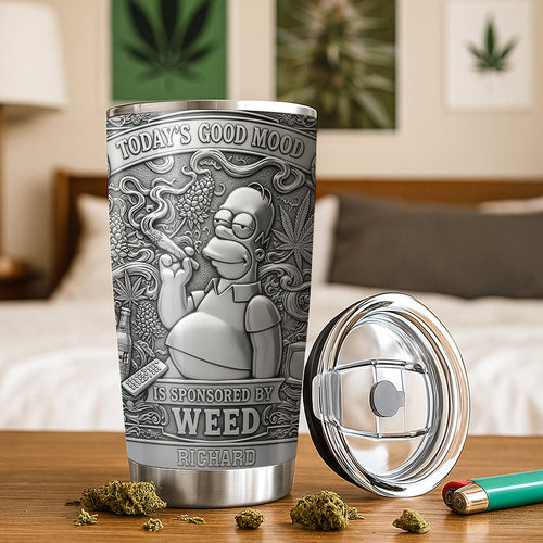 Today's Good Mood - Chill Smokers Tumbler - Personalized Gift for Weed Lovers Tumbler Cup PopCulturePrints